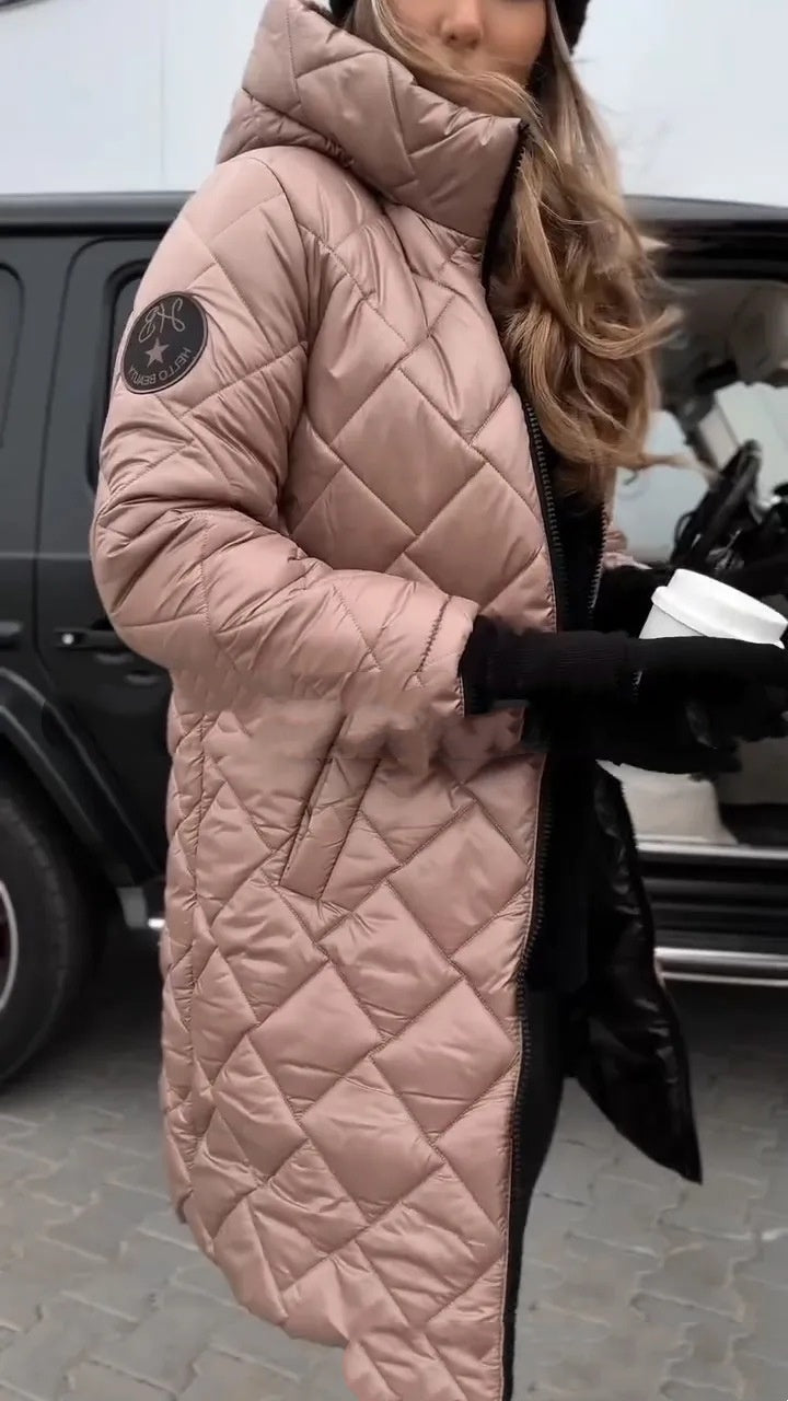 Veste courte à capuche légère et chaude pour femme